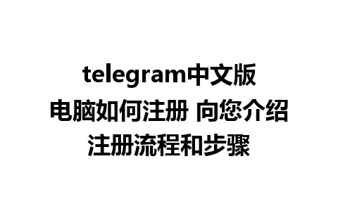 telegram中文版电脑如何注册 向您介绍注册流程和步骤