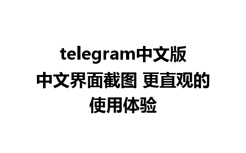 telegram中文版中文界面截图 更直观的使用体验